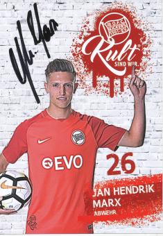 Jan Hendrix Marx  2017/2018  Kickers Offenbach  Fußball Autogrammkarte original signiert 