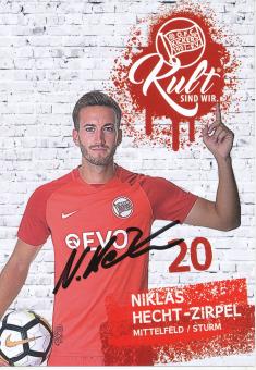 Niklas Hecht Zirpel  2017/2018  Kickers Offenbach  Fußball Autogrammkarte original signiert 