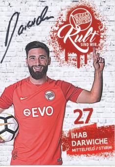 Ihab Darwiche  2017/2018  Kickers Offenbach  Fußball Autogrammkarte original signiert 