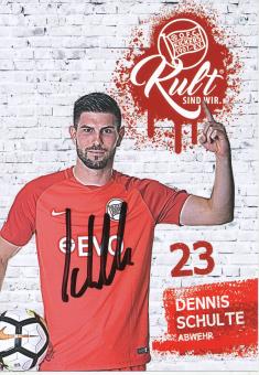Dennis Schulte  2017/2018  Kickers Offenbach  Fußball Autogrammkarte original signiert 
