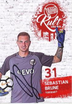 Sebastian Brune  2017/2018  Kickers Offenbach  Fußball Autogrammkarte original signiert 