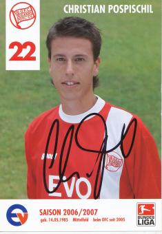 Christian Pospischil  2006/2007  Kickers Offenbach  Fußball Autogrammkarte original signiert 