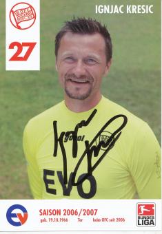 Ignjac Kresic  2006/2007  Kickers Offenbach  Fußball Autogrammkarte original signiert 