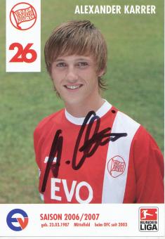 Alexander Karrer  2006/2007  Kickers Offenbach  Fußball Autogrammkarte original signiert 