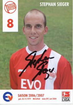 Stephan Sieger  2006/2007  Kickers Offenbach  Fußball Autogrammkarte original signiert 