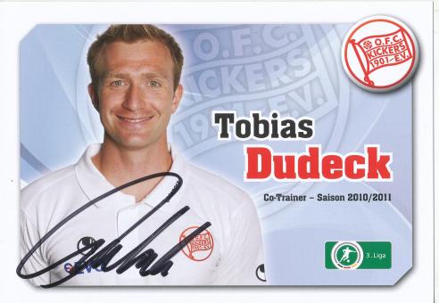 Tobias Dudeck  2010/2011  Kickers Offenbach  Fußball Autogrammkarte original signiert 