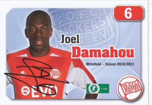 Joel Damahou  2010/2011  Kickers Offenbach  Fußball Autogrammkarte original signiert 
