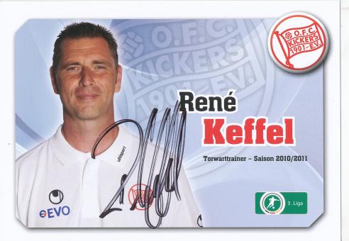 Rene Keffel  2010/2011  Kickers Offenbach  Fußball Autogrammkarte original signiert 