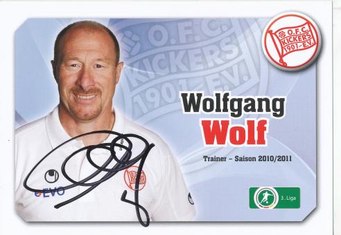 Wolfgang Wolf  2010/2011  Kickers Offenbach  Fußball Autogrammkarte original signiert 