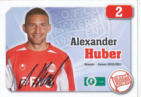 Alexander Huber  2010/2011  Kickers Offenbach  Fußball Autogrammkarte original signiert 