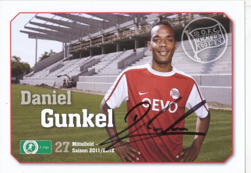 Daniel Gunkel  2011/2012  Kickers Offenbach  Fußball Autogrammkarte original signiert 