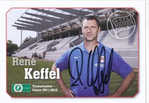 Rene Keffel  2011/2012  Kickers Offenbach  Fußball Autogrammkarte original signiert 