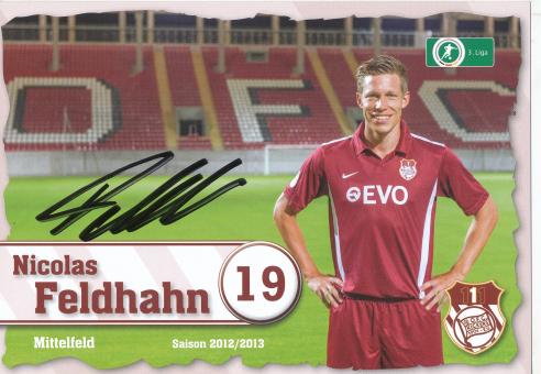 Nikolas Feldhahn  2012/2013  Kickers Offenbach  Fußball Autogrammkarte original signiert 