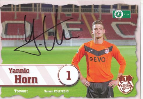 Yannic Horn  2012/2013  Kickers Offenbach  Fußball Autogrammkarte original signiert 