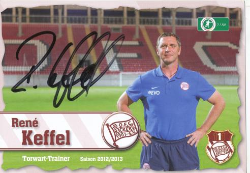 Rene Keffel   2012/2013  Kickers Offenbach  Fußball Autogrammkarte original signiert 