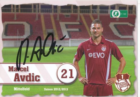 Marcel Avdic   2012/2013  Kickers Offenbach  Fußball Autogrammkarte original signiert 