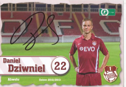 Daniel Dziwniel   2012/2013  Kickers Offenbach  Fußball Autogrammkarte original signiert 