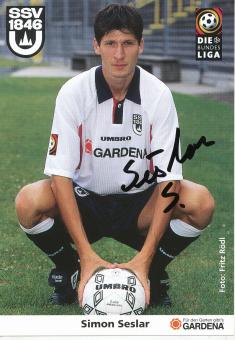 Simon Seslar  1998/1999  SSV Ulm 1846  Fußball Autogrammkarte original signiert 