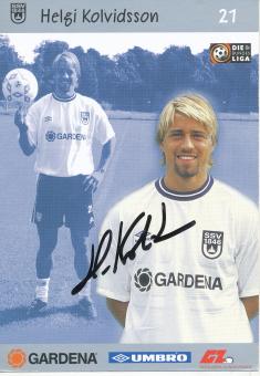 Helgi Kolvidsson  2000/2001  SSV Ulm 1846  Fußball Autogrammkarte original signiert 