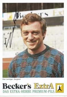 Otto Leininger  1987/1988 FC Homburg  Fußball Autogrammkarte original signiert 