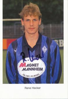 Rene Hecker  1992/1993  SV Waldhof Mannheim  Fußball Autogrammkarte original signiert 