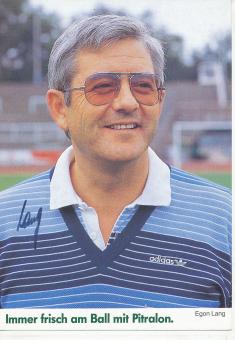 Egon Lang  1984/1985  SV Waldhof Mannheim  Fußball Autogrammkarte original signiert 