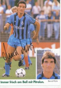 Bernd Klotz  1985/1986  SV Waldhof Mannheim  Fußball Autogrammkarte original signiert 