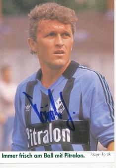 József Török  1985/1986  SV Waldhof Mannheim  Fußball Autogrammkarte original signiert 