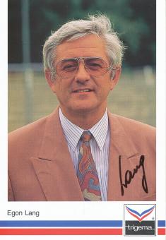 Egon Lang  1991/1992  SV Waldhof Mannheim  Fußball Autogrammkarte original signiert 