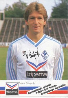 Roland Dickgießer  1986/1987  SV Waldhof Mannheim  Fußball Autogrammkarte Druck signiert 