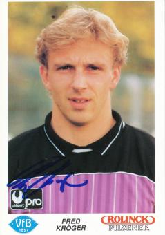 Fred Kröger  1990/1991  VFB Oldenburg  Fußball Autogrammkarte original signiert 
