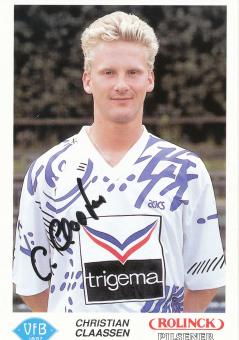 Christian Claassen  1991/1992  VFB Oldenburg  Fußball Autogrammkarte original signiert 
