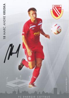 Marc Andre Kruska   2010/2011  Energie Cottbus  Fußball Autogrammkarte original signiert 
