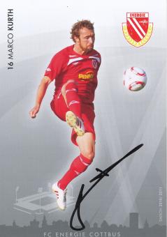 Marco Kurth   2010/2011  Energie Cottbus  Fußball Autogrammkarte original signiert 