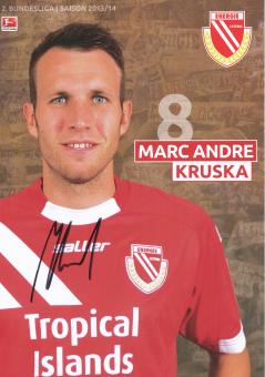 Marc Andre Kruska  2013/2014  Energie Cottbus  Fußball Autogrammkarte original signiert 