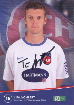 Tim Göhlert  2011/2012  FC Heidenheim  Fußball Autogrammkarte original signiert 
