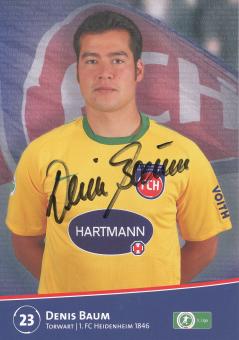 Denis Baum  2011/2012  FC Heidenheim  Fußball Autogrammkarte original signiert 