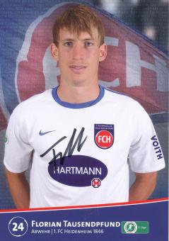 Florian Tausendpfund  2011/2012  FC Heidenheim  Fußball Autogrammkarte original signiert 