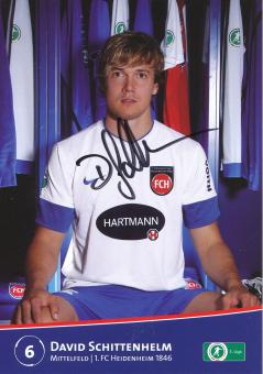 David Schittenhelm  2012/2013  FC Heidenheim  Fußball Autogrammkarte original signiert 