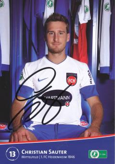 Christian Sauter  2012/2013  FC Heidenheim  Fußball Autogrammkarte original signiert 