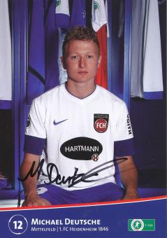 Michael Deutsche  2012/2013  FC Heidenheim  Fußball Autogrammkarte original signiert 