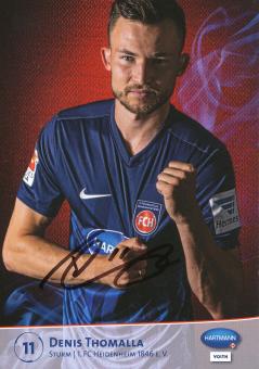Denis Thomalla  2016/2017  FC Heidenheim  Fußball Autogrammkarte original signiert 