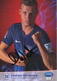 Dominik Widemann  2016/2017  FC Heidenheim  Fußball Autogrammkarte original signiert 