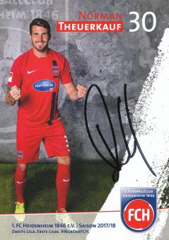 Norman Theuerkauf  2017/2018   FC Heidenheim  Fußball Autogrammkarte original signiert 