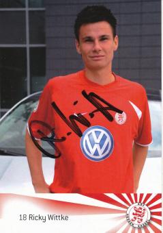 Ricky Wittke  2008/2009 Hessen Kassel  Fußball Autogrammkarte original signiert 