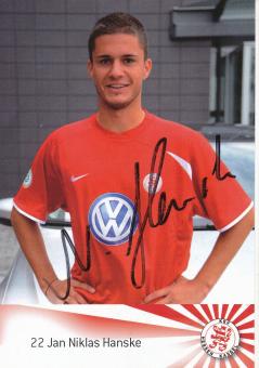 Jan Niklas Hanske  2008/2009 Hessen Kassel  Fußball Autogrammkarte original signiert 