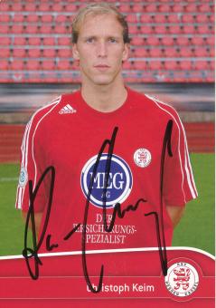 Christoph Keim  2007/2008 Hessen Kassel  Fußball Autogrammkarte original signiert 