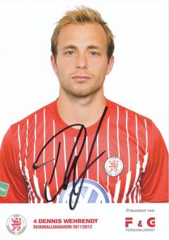 Dennis Wehrendt  2011/2012 Hessen Kassel  Fußball Autogrammkarte original signiert 