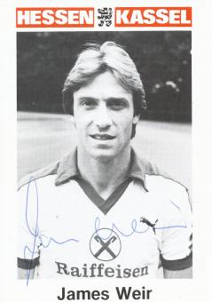 James Weir  1981/1982  Hessen Kassel  Fußball Autogrammkarte original signiert 