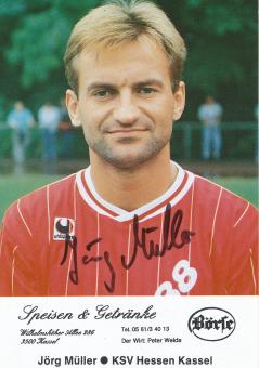 Jörg Müller  1989/1990  Hessen Kassel  Fußball Autogrammkarte original signiert 